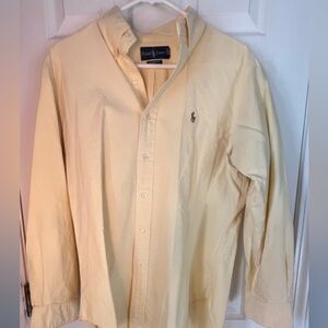 Ralph Lauren Classic Fit Button-Down Shirt - Yellow, Size 15.5/32-33